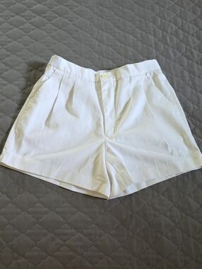 Fred Perry White High-Waist Tailored Women's Shorts